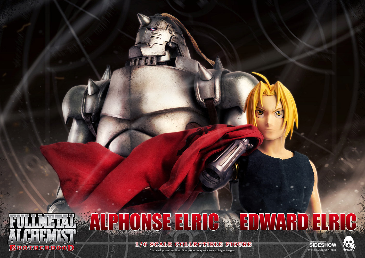 Alphonse Elric & Edward Elric (Twin Pack) Sixth Scale Figure Set by Fullmetal Alchemist Threezero