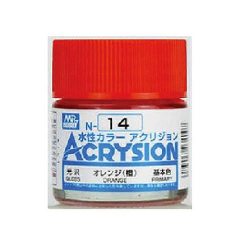 Mr. Hobby Acrysion N14 - Orange (Gloss/Primary) Bottle Paint
