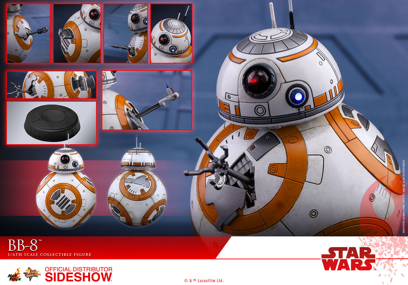 BB-8 Sixth Scale Figure - Star Wars: The Last Jedi Hot Toys