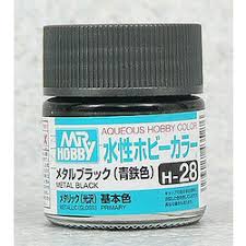 Aqueous Hobby Color - H28 Metallic Gloss Metal Black (Primary)