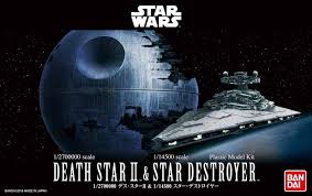 Bandai Star Wars 1/2,700,000 Scale Death Star II & 1/14,500 Scale Star Destroyer