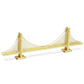 San Francisco Golden Gate Bridge 3D Laser Cut Model (Gold Version)