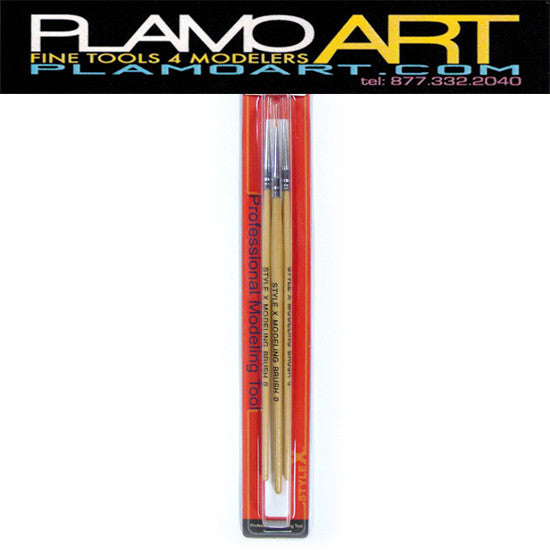 Detail Brush Set #0 (3EA.) PLAMO ART