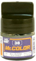 Mr. Color 38 Olive Drab 2 Flat