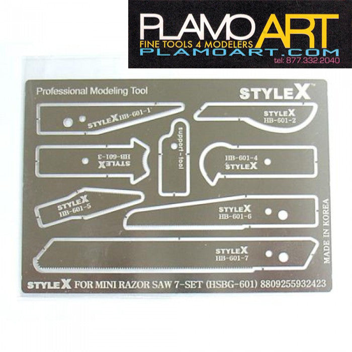 Etching Razor Saw 7 Set Blade Type PLAMO ART (HSBG-601)