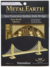 San Francisco Golden Gate Bridge 3D Laser Cut Model (Gold Version)