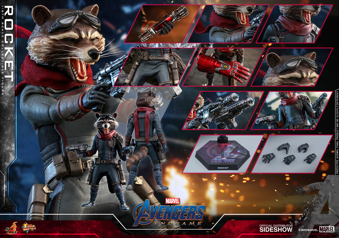 Rocket Racoon - Avengers: Endgame - Sixth Scale Figure (Hot Toys)