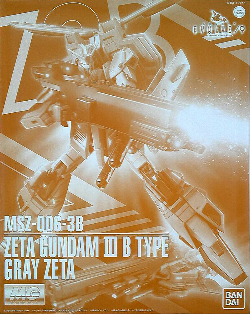 P-Bandai MG 1/100 Zeta Gundam III B Type Gray Zeta