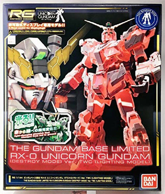 P-Bandai RG 1/144 Unicorn Gundam (Destroy Mode) Ver. TWC (Lighting Model)