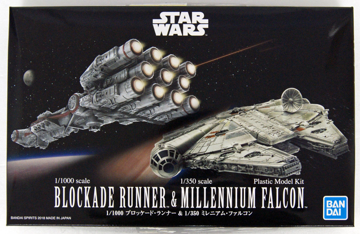 Star Wars 1/100 Blockade Runner & 1/350 Millennium Falcon