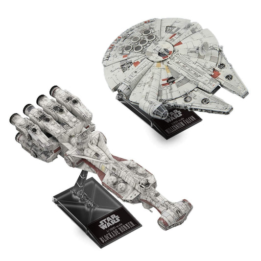 Star Wars 1/100 Blockade Runner & 1/350 Millennium Falcon