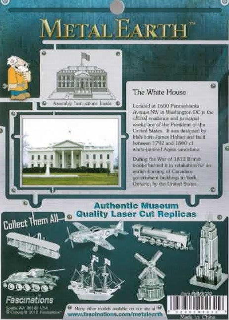 Metal Earth - White House 3D Laser Cut Model