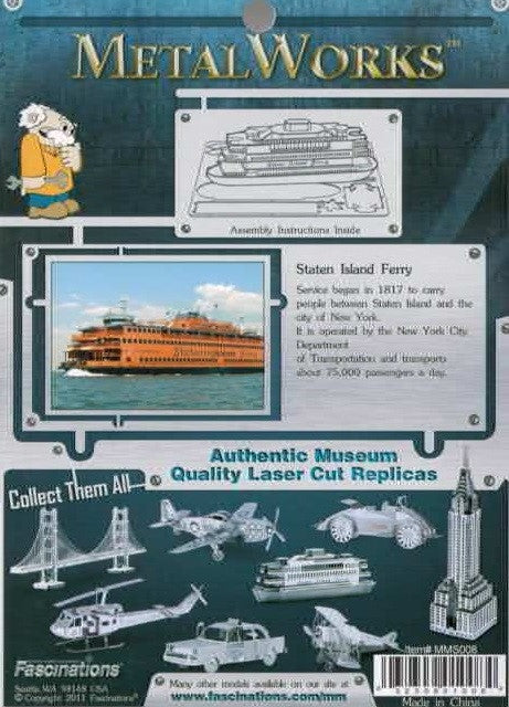 Staten Island Ferry 3D Laser Cut Model