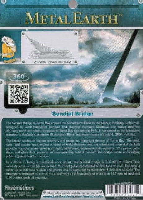 Metal Earth - Sundial Bridge