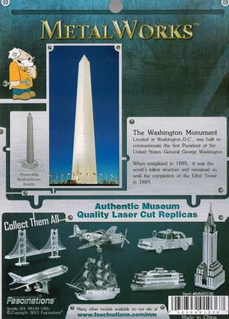 Washington Monument 3D Laser Cut Model