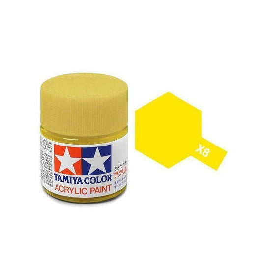 Tamiya Color Acrylic Paint Mini Bottle X-8 Lemon Yellow