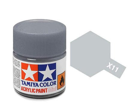 Tamiya Color Acrylic Paint Mini Bottle X-11 Chrome Silver