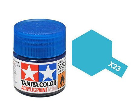 Tamiya Color Acrylic Paint Mini Bottle X-23 Clear Blue