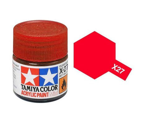 Tamiya Color Acrylic Paint Mini Bottle X-27 Clear Red