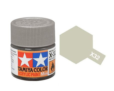Tamiya Color Acrylic Paint Mini Bottle X-32 Titanium Silver