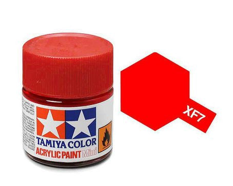 Tamiya Color Acrylic Paint Mini Bottle XF-7 Flat Red
