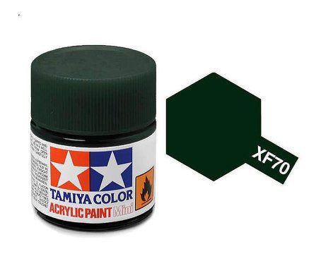 Tamiya Color Acrylic Paint Mini Bottle XF-70 Dark Green 2