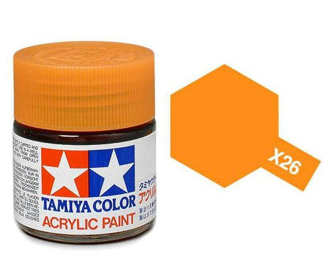Tamiya Color Acrylic Paint Mini Bottle X-26 Clear Orange
