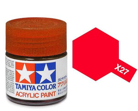 Tamiya Color Acrylic Paint 23ml Bottle X-27 Clear Red