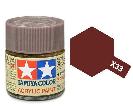 Tamiya Color Acrylic Paint Mini Bottle X-33 Bronze