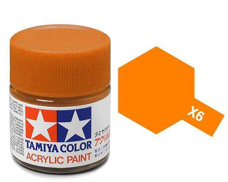 Tamiya Color Acrylic Paint Mini Bottle X-6 Orange