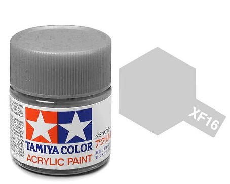 Tamiya Color Acrylic Paint Mini Bottle XF-16 Flat Aluminum