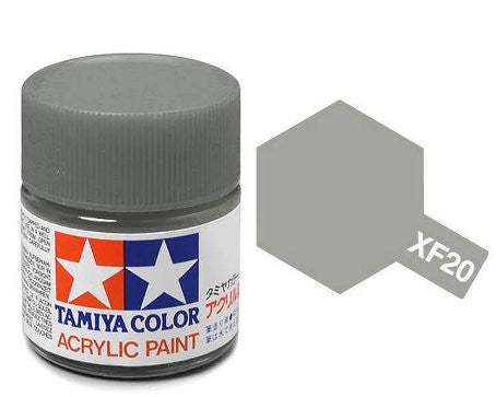 Tamiya Color Acrylic Paint Mini Bottle XF-20 Medium Grey
