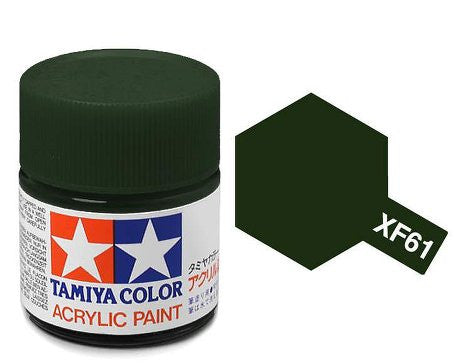 Tamiya Color Acrylic Paint Mini Bottle XF-61 Dark Green