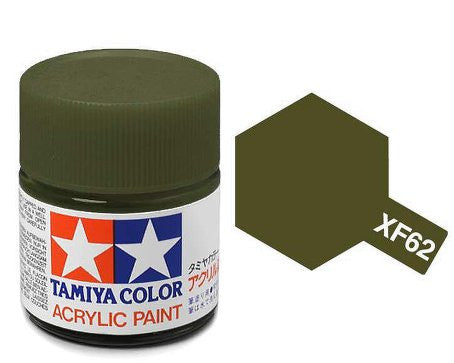 Tamiya Color Acrylic Paint Mini Bottle XF-62 Olive Drab
