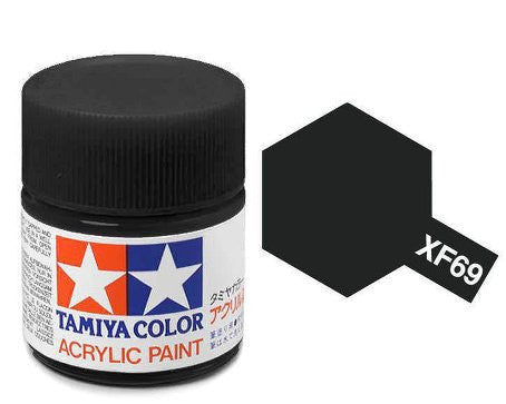 Tamiya Color Acrylic Paint Mini Bottle XF-69 Nato Black